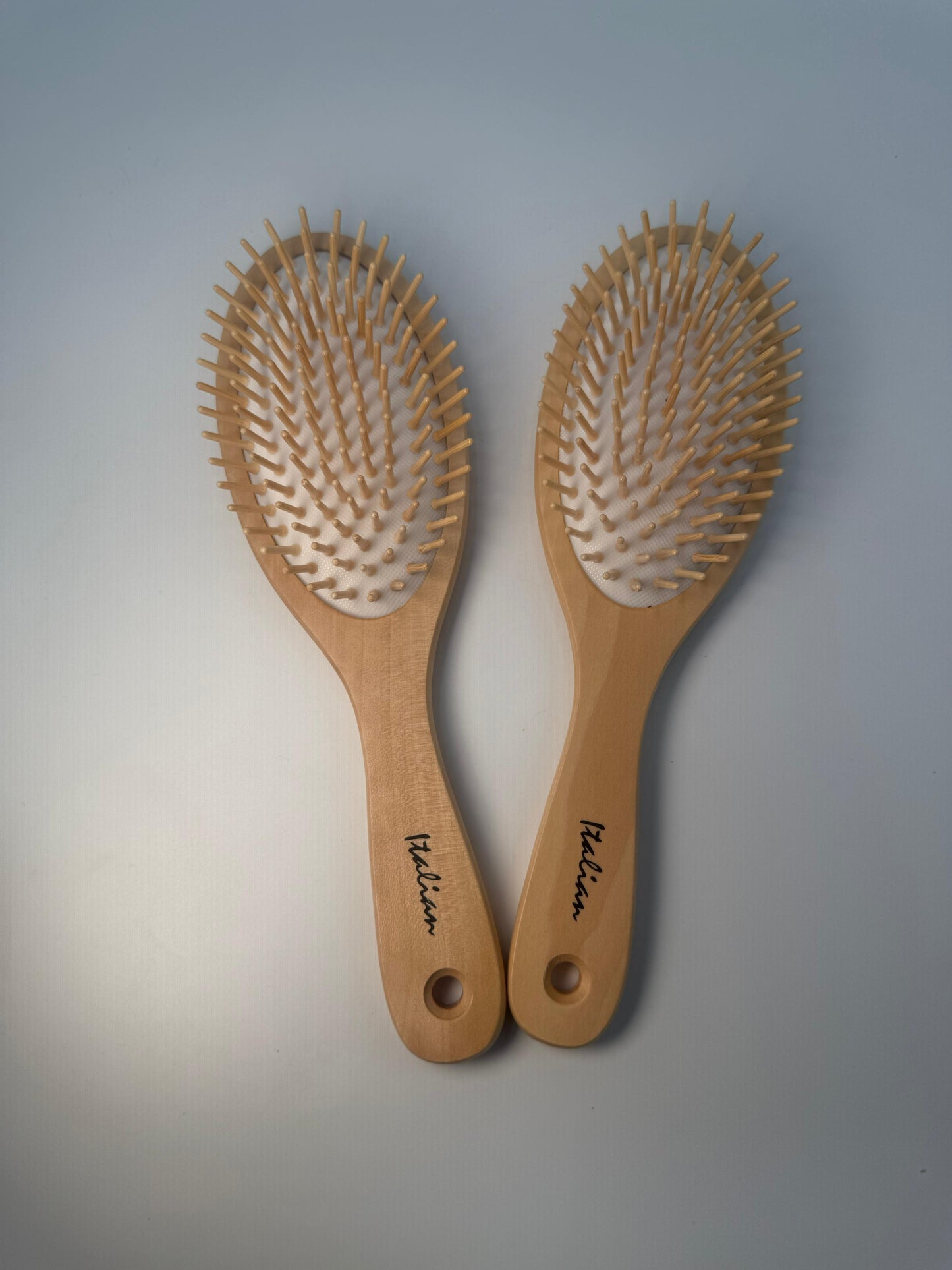 1 Neem Wooden Hair Brush - Loop Style