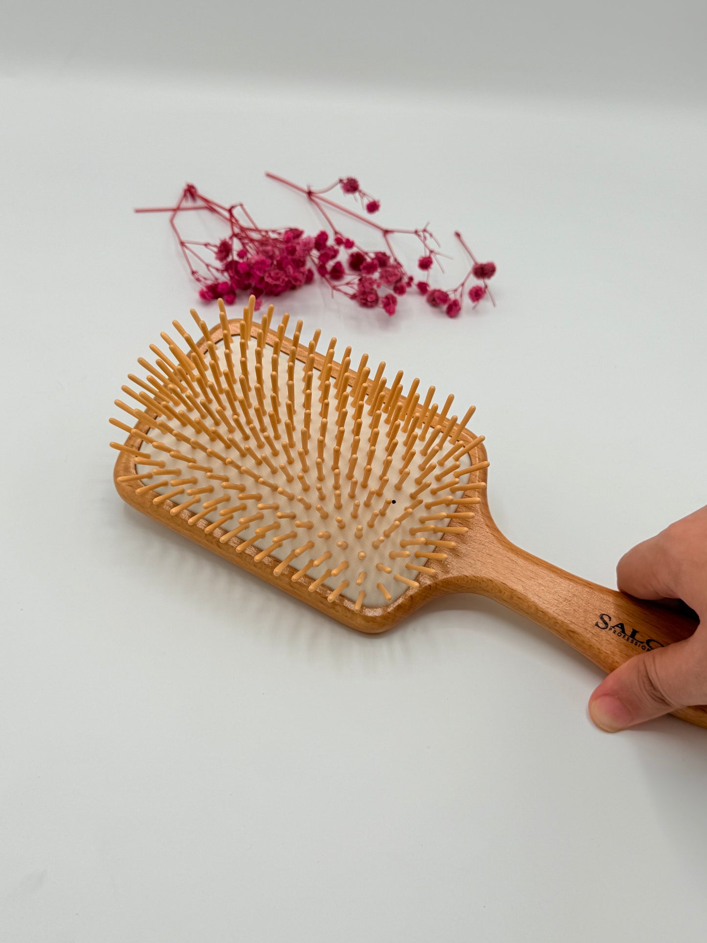 Salon Wooden Paddle Hair Brush – Detangling & Scalp Massage Brush