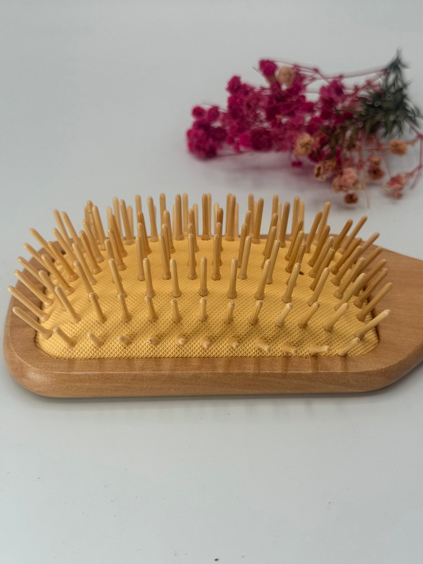 Bamboo Queen Wooden Paddle Hair Brush – Gentle Detangling & Scalp Massage