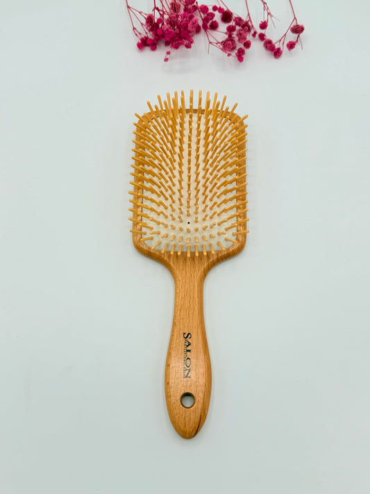 Salon Wooden Paddle Hair Brush – Detangling & Scalp Massage Brush